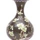 Chinese enameled brass vase