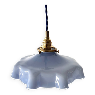 Vintage blue opaline pendant light