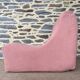 Vintage pink corduroy low chair
