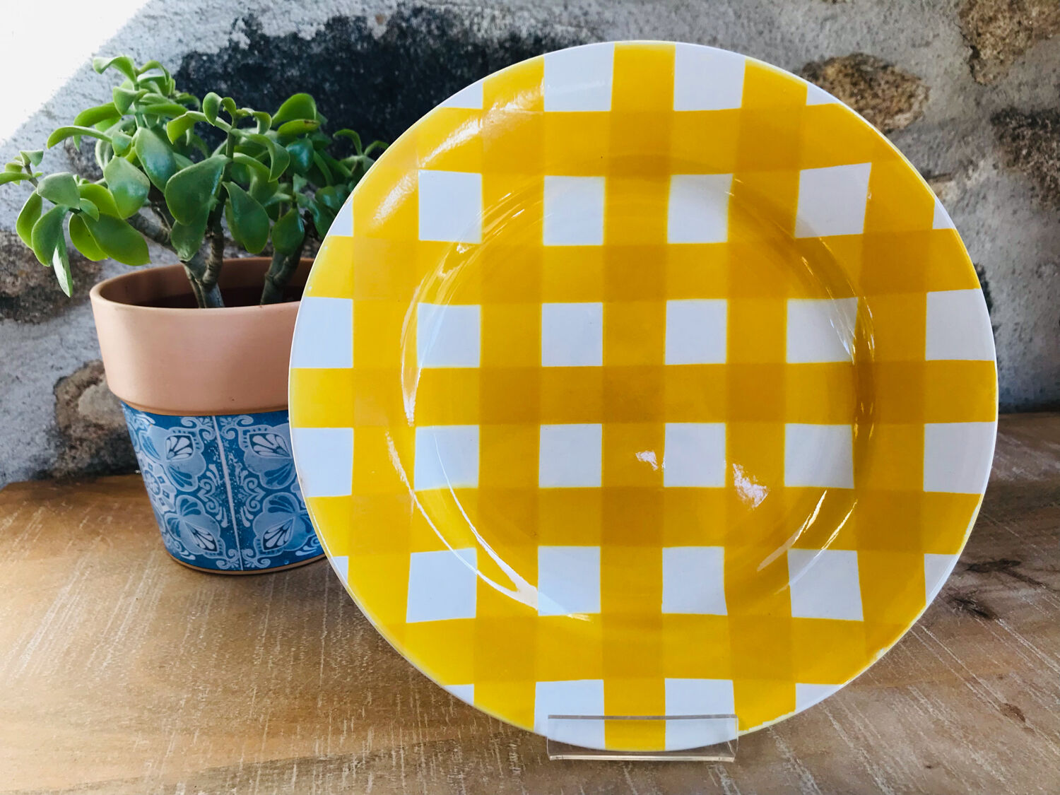 Service 21 earthenware plates of Sarreguemines Digoin Scottish model