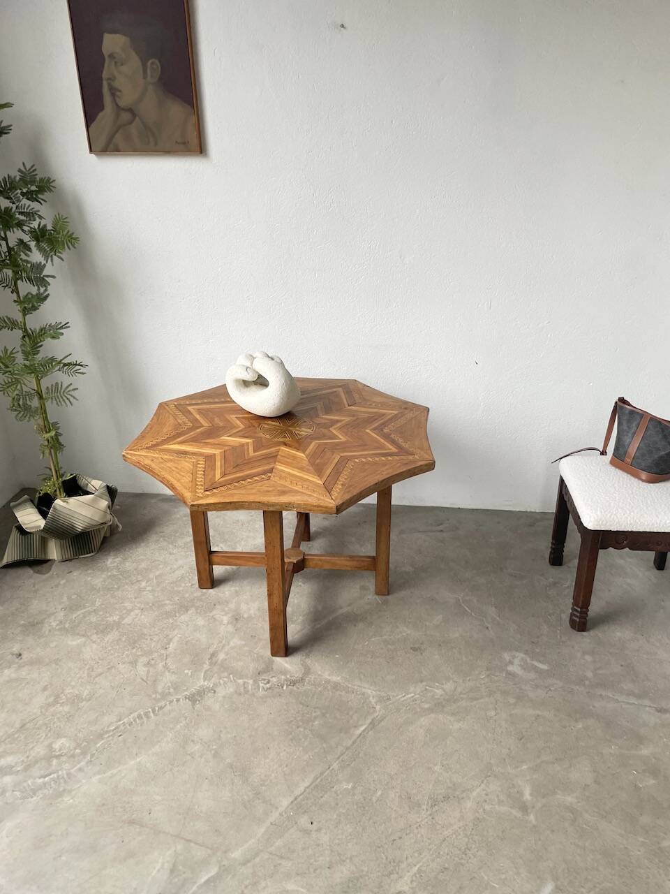 19th century inlaid side table