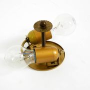 Beautiful round Mid-Century Modern ceiling or wall lamp made of Capiz