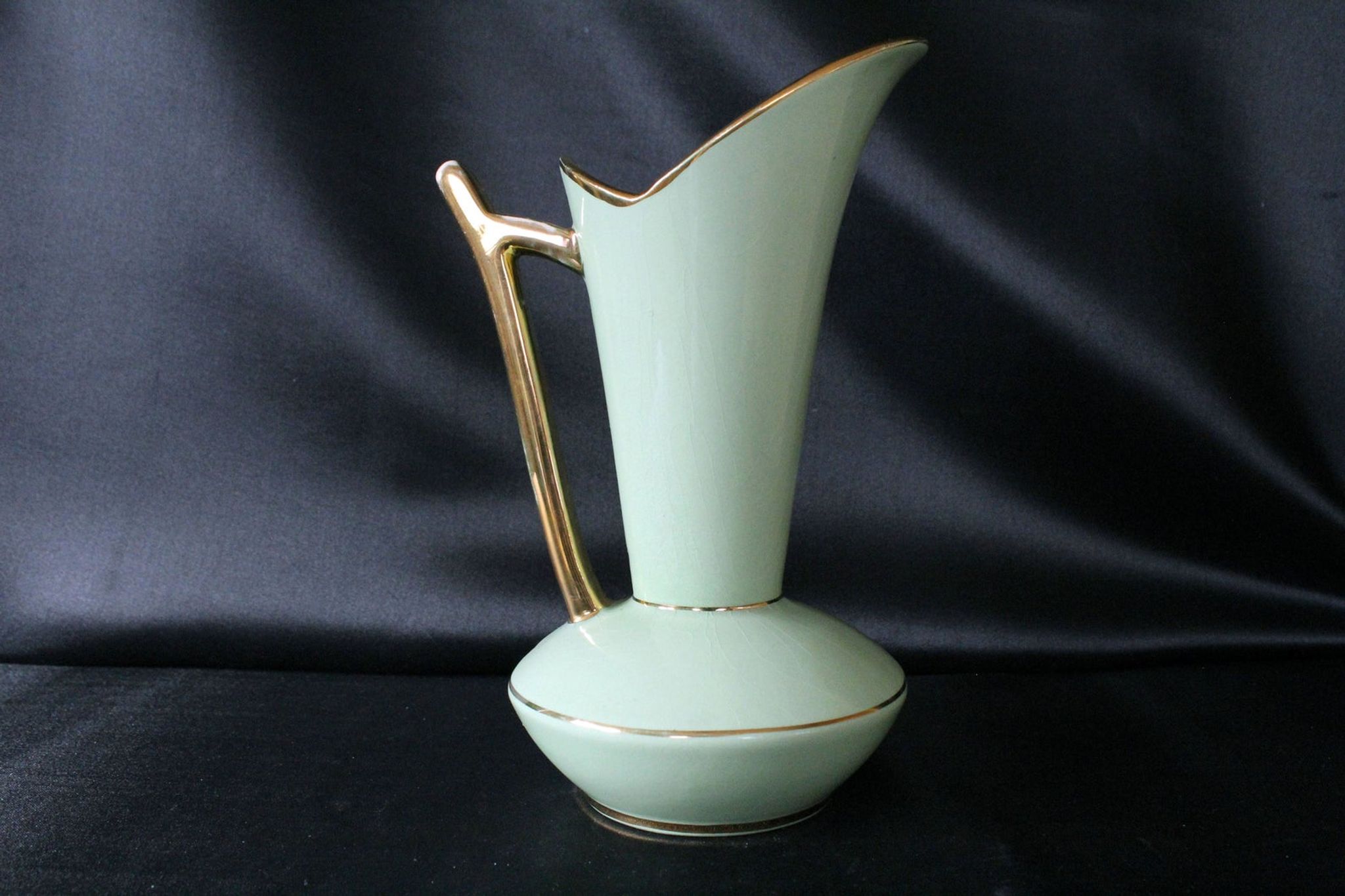 Vintage Art Deco Boch Freres Keramis Raymond Chevallier ceramic pitcher
