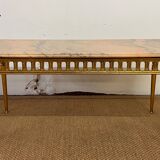 Marble and brass coffee table