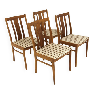 Set de 4 chaises scandinave en noyer, Suède, 1950