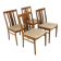 Set de 4 chaises scandinave en noyer, Suède, 1950