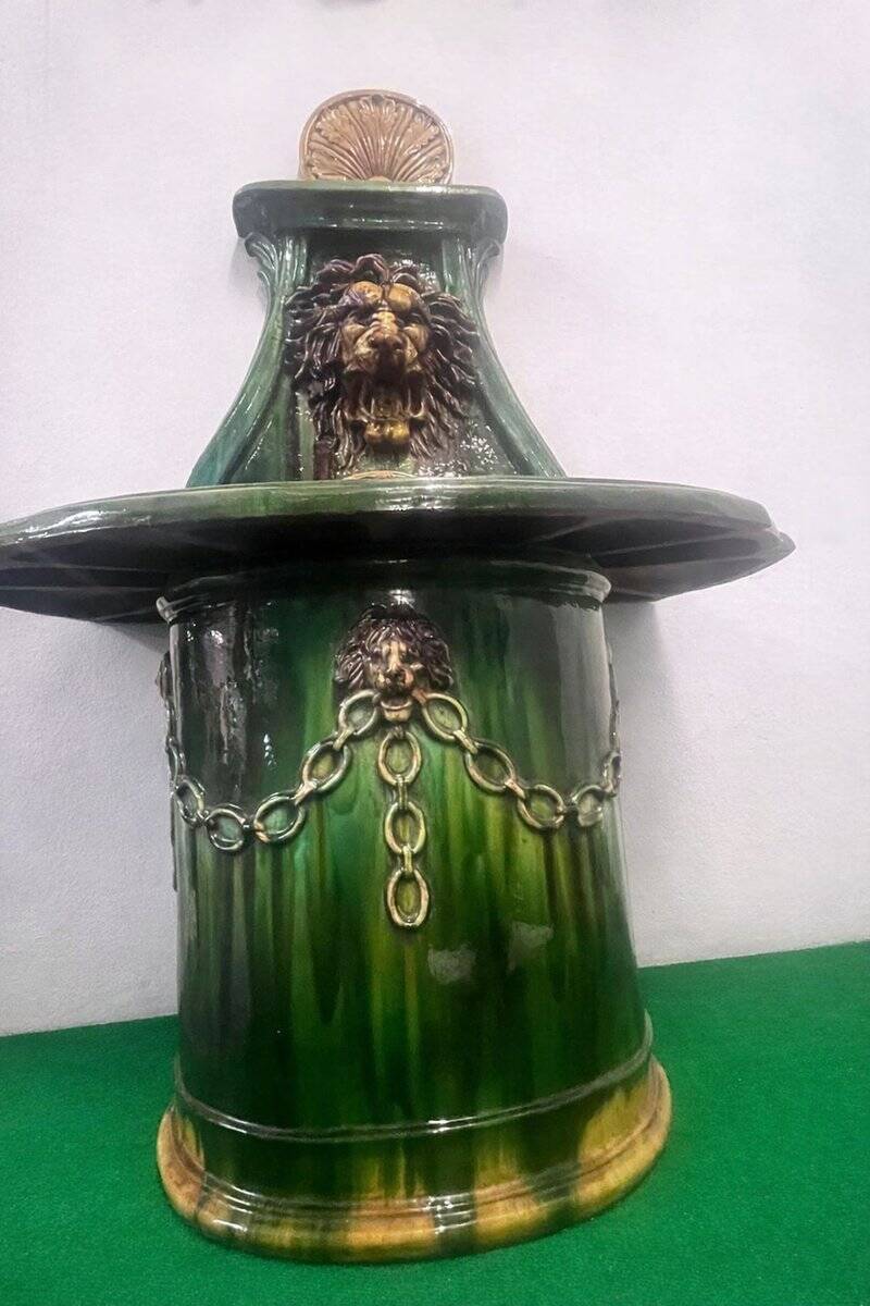 Glazed terracotta fountain from Vietri di Salerno, Italy, 1990s.