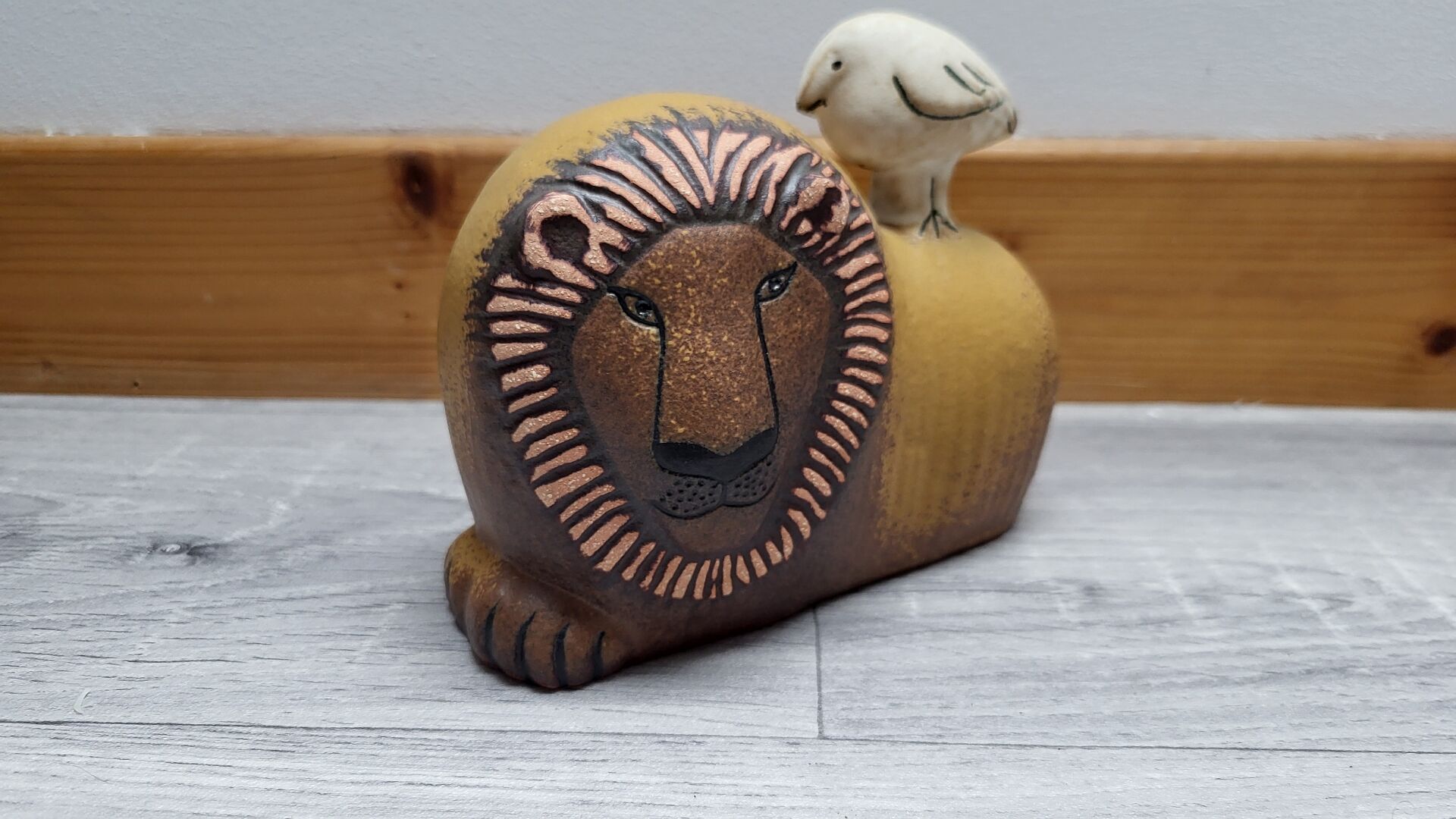 Ceramics by Lisa Larson "The Lion and the Bird" Gustavsberg Workshop