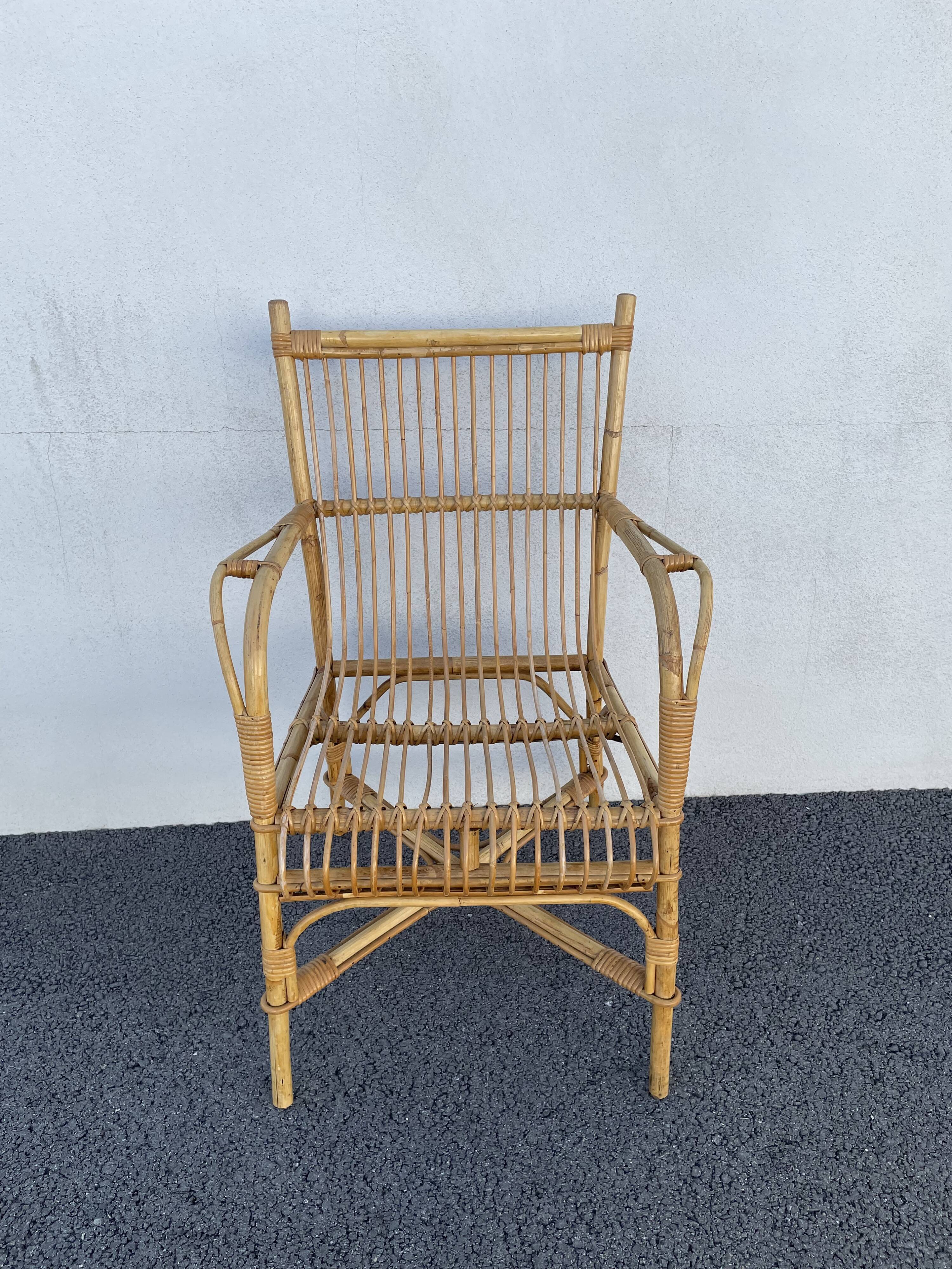 Rattan armchair