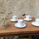 Service à café en porcelaine, 4 tasses