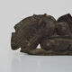 Morceau de bas relief indonésien en bois, caméléon. XIXème