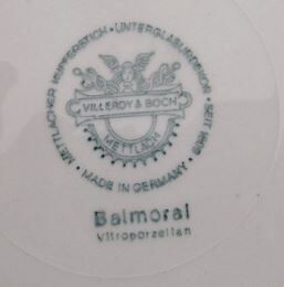 Old plate Balmoral Decors flowers Green
