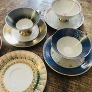 Vintage German fine porcelain cups and saucers