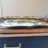 Vintage painted metal tray, still life