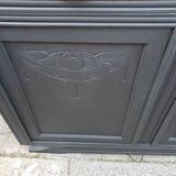 Vintage art deco abyssal blue buffet