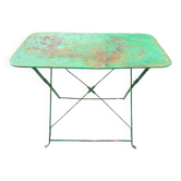 Old folding iron garden table