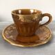 Vintage set of 4 cups and saucers with defects Lunéville Louis XV Honey