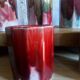 Six old yoghurt pots in enamelled porcelain