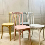 Vintage Thonet bistro chairs – pastel colours