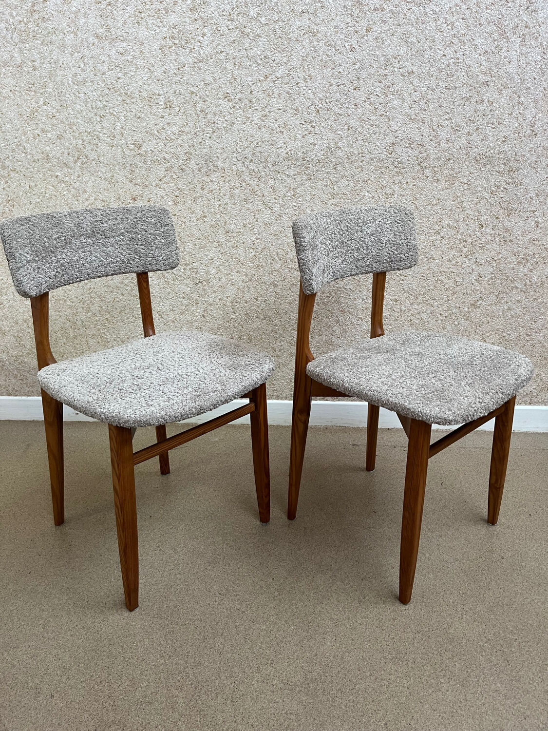 Pair of Scandinavian loop chairs