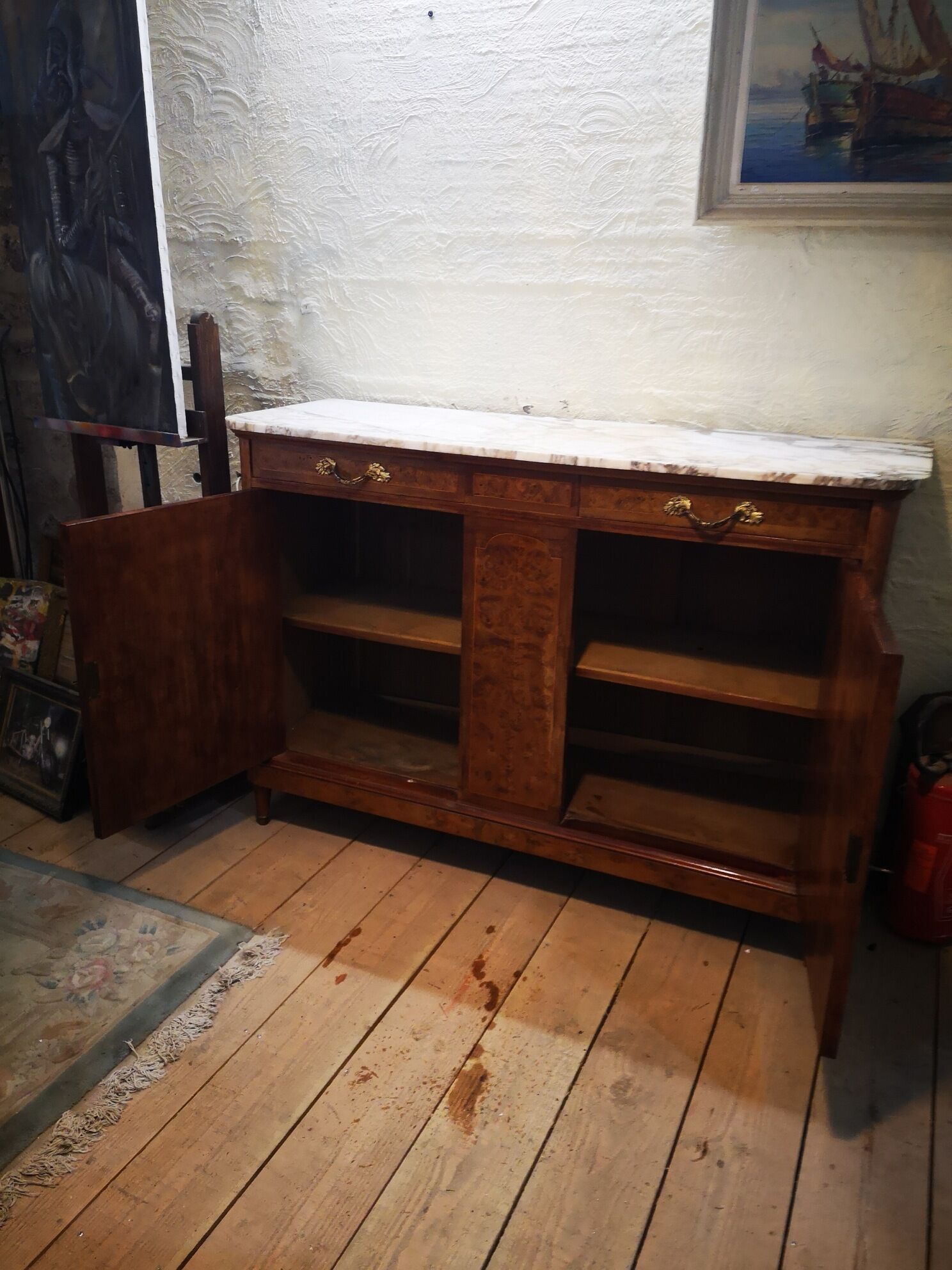 Elm magnifying glass buffet 1950