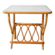 Rattan and bamboo magazine rack side table 1960