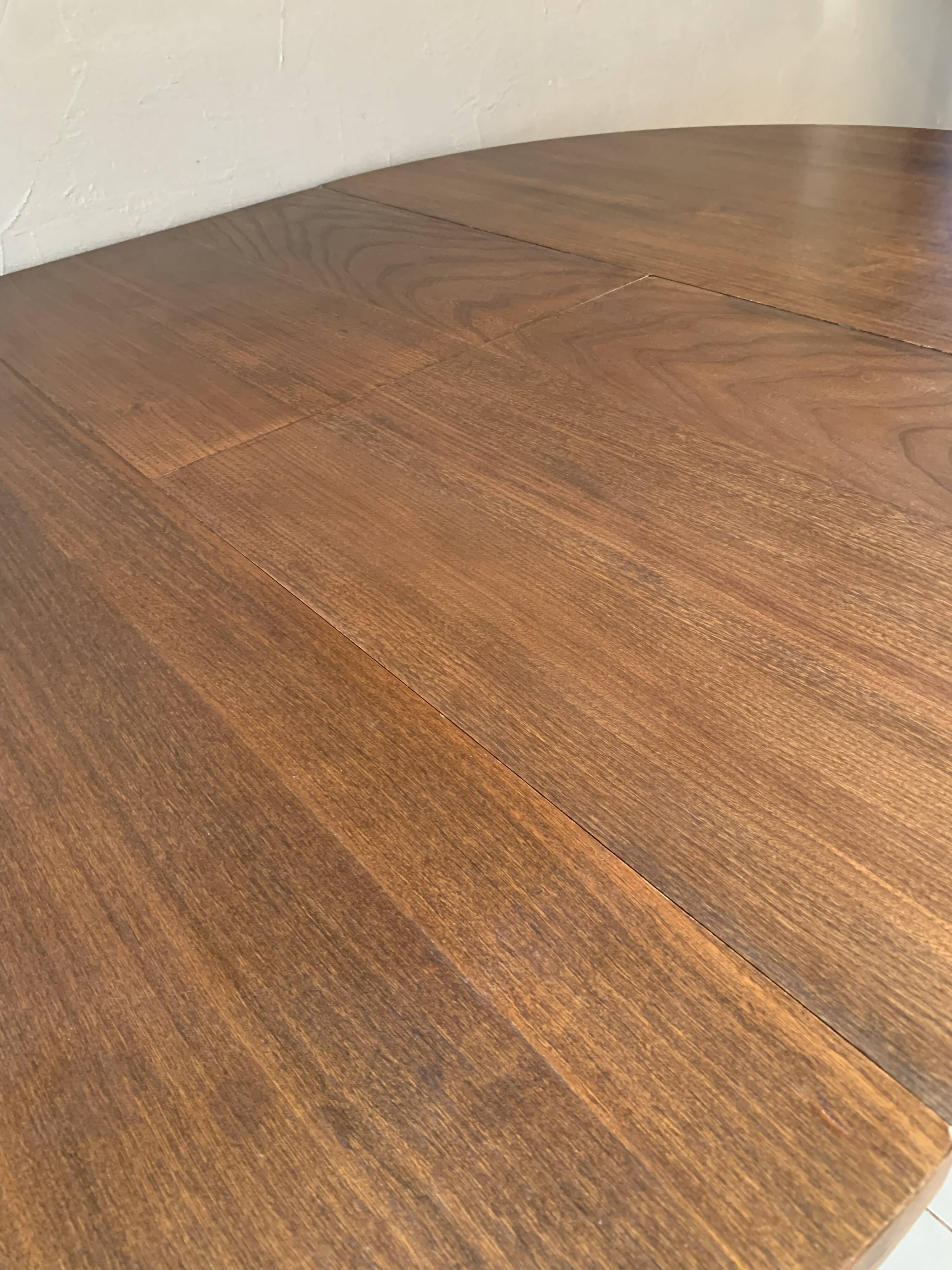 Vintage extendable wooden table from the 50s with independent extension