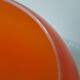 Orange glass globe for hanging lamp