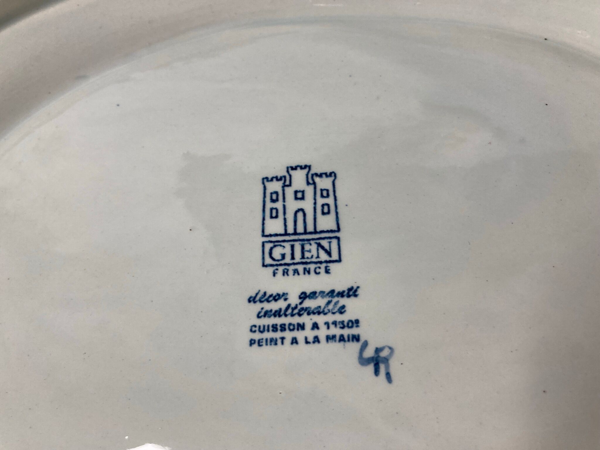 GIEN Soup and sleeping in earthenware decoration of lambrequins XXth