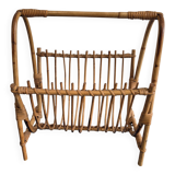 Rattan magazine rack
