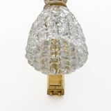 Pair of Art Decò Style Murano Glass and Brass Sconces