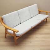 Canapé en chêne, design danois, années 1960, designer : Hans J. Wegner, fabricant : Get