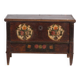 Coffre de mariage centro-européen en pin polychrome aux cartouches floraux – Tyrol, vers 1890