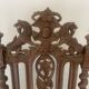 Pair of 2 Henri II neo-renaissance carved lion head chairs