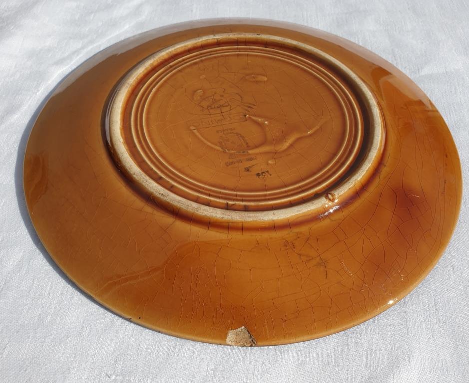 Set 10 plates African Art Deco 1930 Domino Sarreguemines