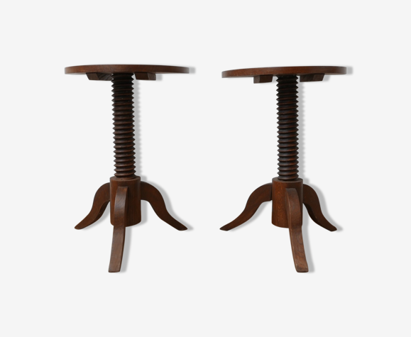 Paire de tables d’appoint demi-lune du milieu du siècle