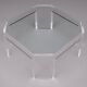 Table basse octogonale Lucite David Lange années 1970