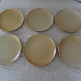 6 flat plates Grès Village CNP France