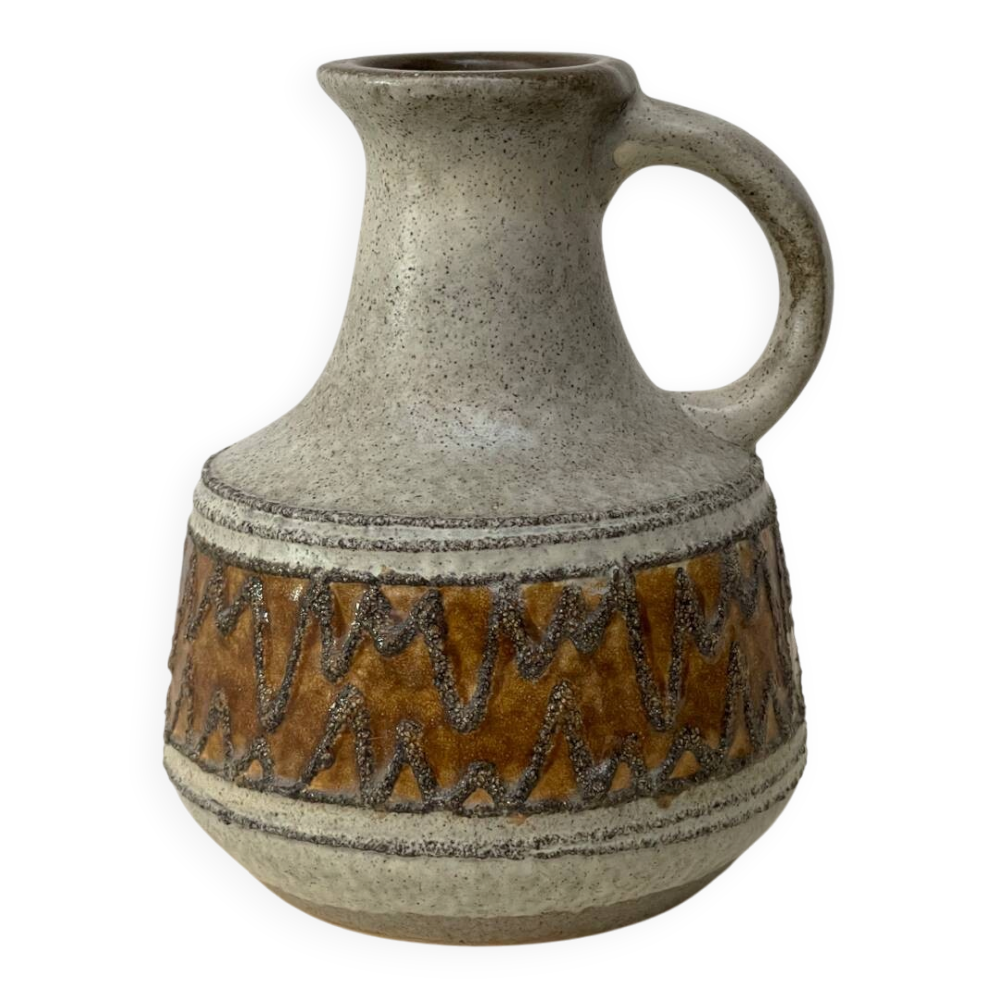 Small brutalist vintage ceramic jug vase from the 70s.