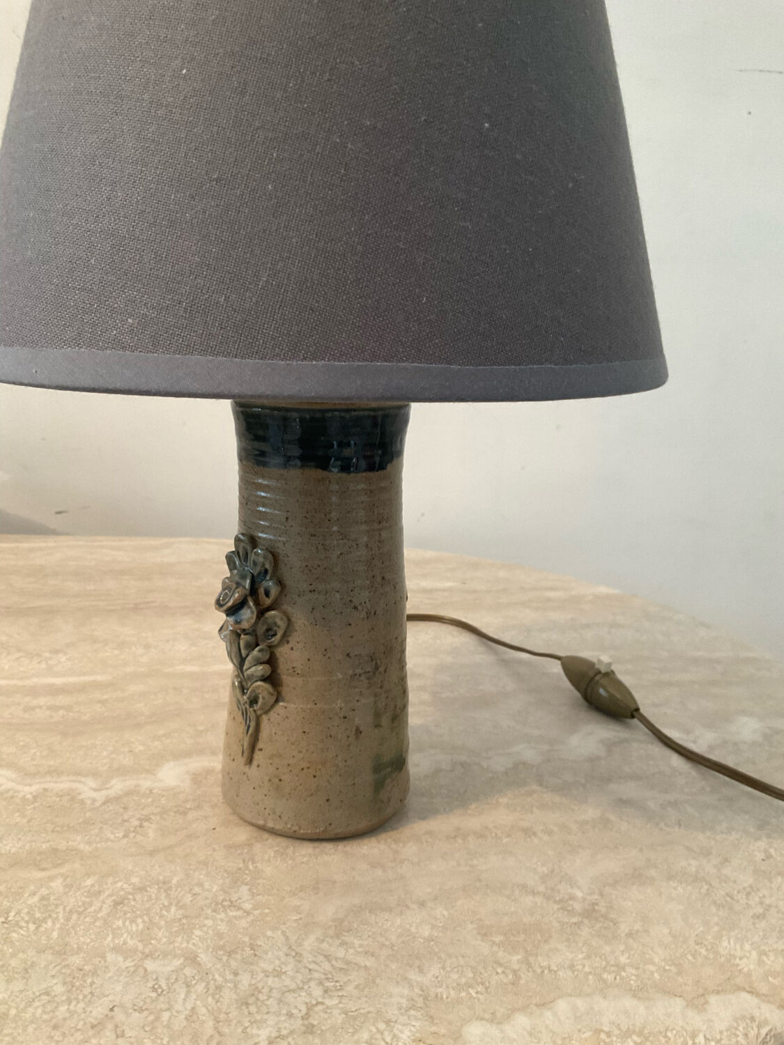 Vintage stoneware lamp from the 60s-70s