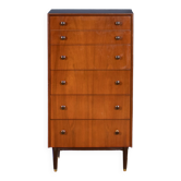 Retro teak 1960s tall G plan tolawood chest of drawers