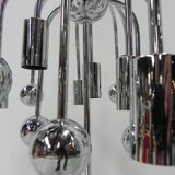 Vintage Sputnik lamp with 9 light points and 16 chrome globes