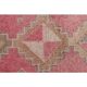 Vintage Turkish Hand-Knotted Wool Cotton Pink Runner Rug 92x364