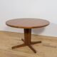 Mid-Century Teak Round Extending Dining Table, Denmark, 1960s