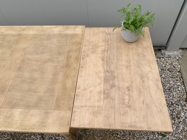 Sanded farmhouse table extension up to 2.54m