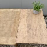 Table de ferme poncée rallonge jusqu'à 2,54m