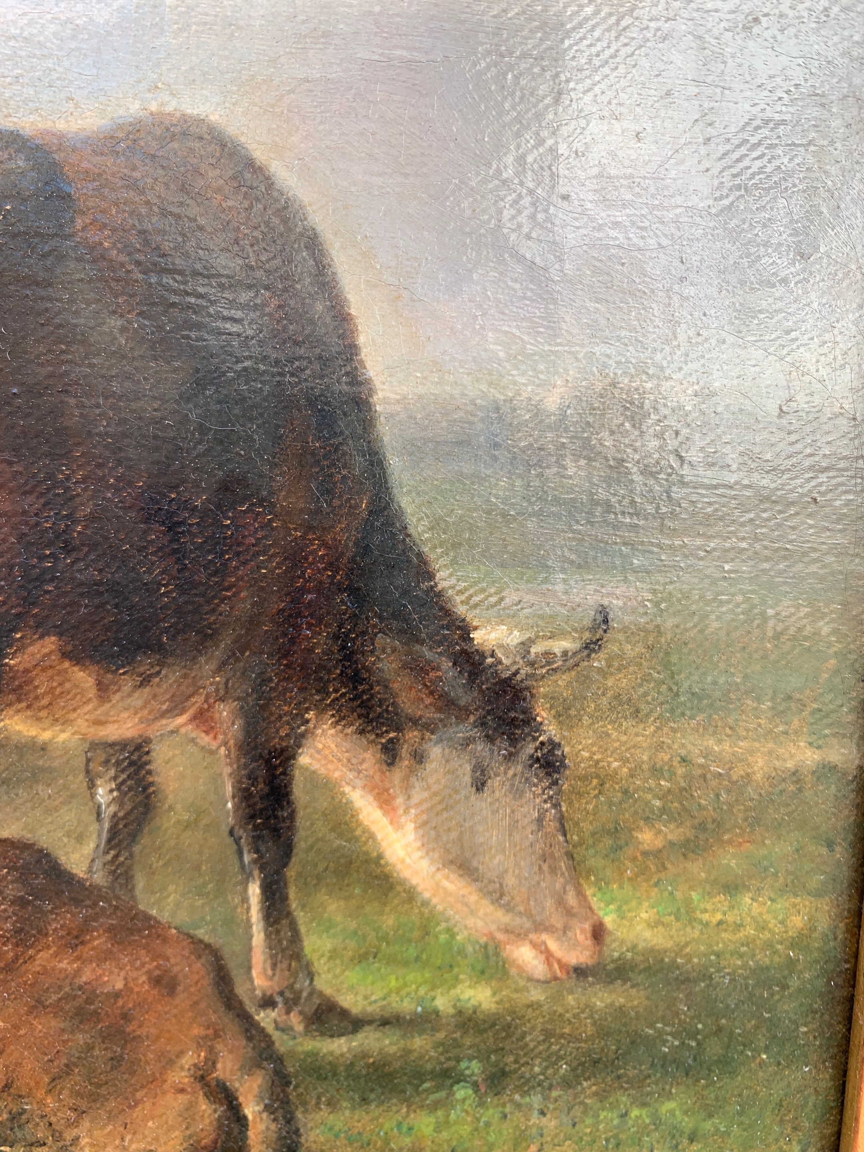 The herd. oil on canvas xixth j Paris