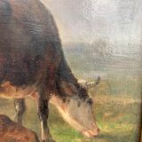 The herd. oil on canvas xixth j Paris