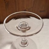 8 crystal wine glasses from the 1925/1930s - Camp Romain wine logo.