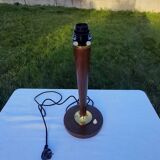 Mazda style wooden desk lamp with push button